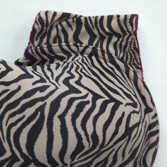 Lilyette Sweet Nothings Zebra Print Underwire Bra 40C Black Purple - Picture 7 of 15